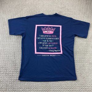 JADELYNN Brooke Shirt Adult Large L Navy Blue DEERLY Southern Attire T-Shirt NEW